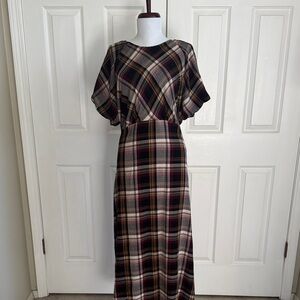 Next Multicolor Plaid Maxi Dress